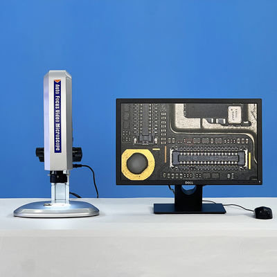 Microscópio de medição de vídeo de foco automático de 2 mega pixels com ecrã HDMI