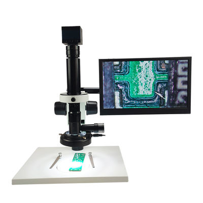 Microscópio de vídeo monocular VM-7513 10X - 200X Microscópio de zoom para relógios de jóias
