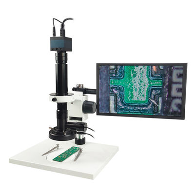 Microscópio de vídeo monocular VM-7513 10X - 200X Microscópio de zoom para relógios de jóias
