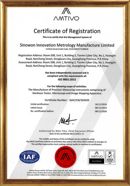 China Hoyamo and Sinowon Inc Certificações