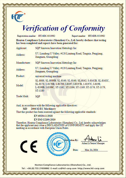 China Hoyamo and Sinowon Inc Certificações